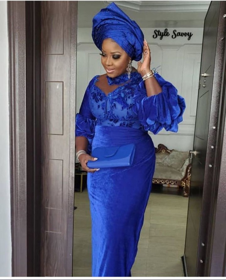 40 Fabulous and Fascinating Royal Blue Coloured Aso-ebi Styles ...