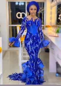 40 Fabulous and Fascinating Royal Blue Coloured Aso-ebi Styles ...